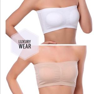 Strapless Nude and White